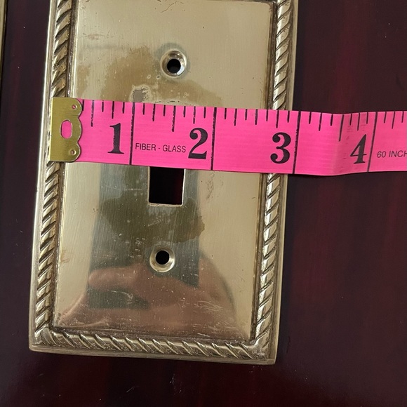 Vintage Solid Brass Made In India Set Of 7 Light Switch Covers - Picture 15 of 16